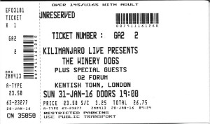 WINERY DOGS TICKET