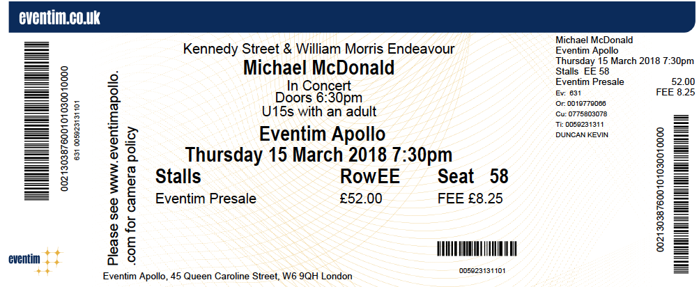 michael mcdonald tickets